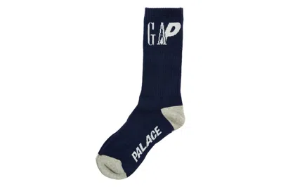 Pre-owned Palace X Gap Crew Socks Navy