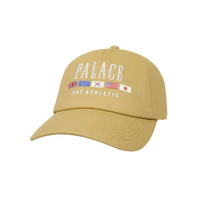 Pre-owned Palace X Gap Flag 6-panel 'khaki' In Tan