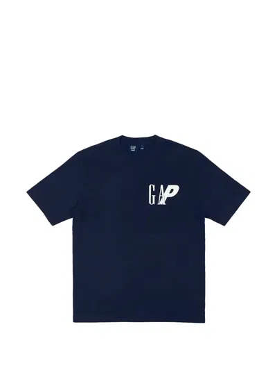 Palace X Gap Logo-print T-shirt In Blue