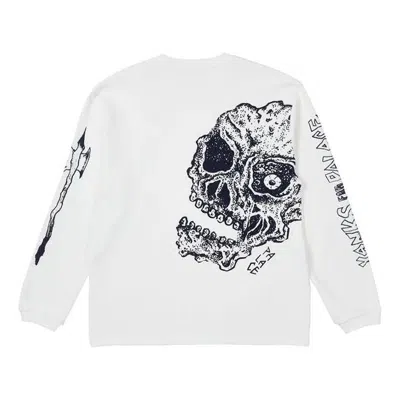 Palace X Lotties Crossover Skeleton Alphabet Pattern Round Neck White