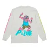 Palace X M-zone Crossover Small Tri-ferg Pattern Long Sleeves Unisex Gray In White
