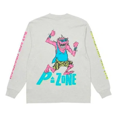 Palace X M-zone Crossover Small Tri-ferg Pattern Long Sleeves Unisex Gray In White