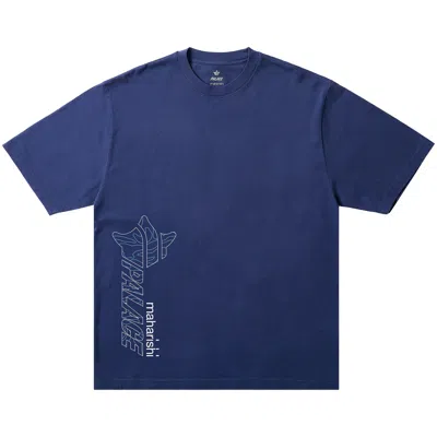 Pre-owned Palace X Maharishi Templea Star Kor Om T-shirt 'blue' | Men's Size M