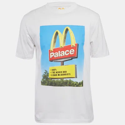 Palace X Mc Donald's White Printed Jersey Crewneck T-shirt