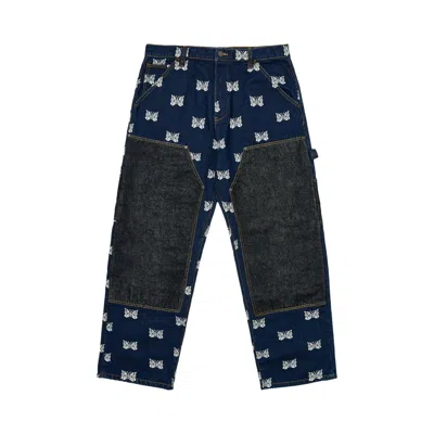 Pre-owned Palace X Needles Double Knee Pant 'indigo' | Blue | Men's Size M