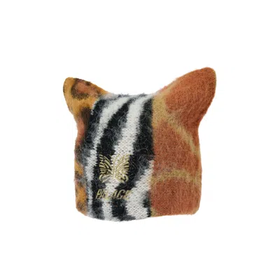 Pre-owned Palace X Needles Hairy Square Beanie 'multi Animal' | Multi-color | Men's Size Onesize