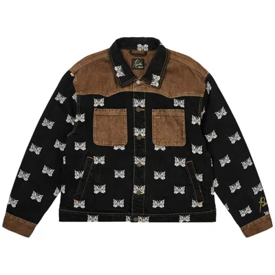 Pre-owned Palace X Needles Western Denim Jacket 'black' | Men's Size Xl
