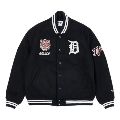 Palace X New Era Detroit Tigers New Ear Wool Stadium Jacket 'navy' In Blue