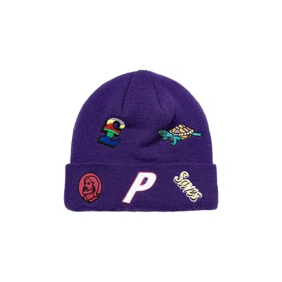 Pre-owned Palace X New Era Jesus Beanie 'purple'