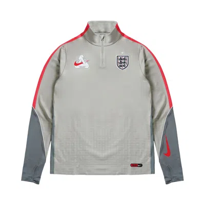 Pre-owned Palace X Nike England Dri-fit Strike Drill Top 'pewter Grey/cool Grey/bright Crimson' | Men's Size M