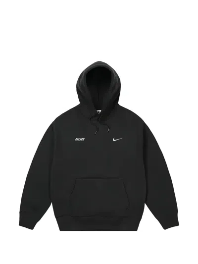 Palace X Nike Font Swoosh Hoodie In Black