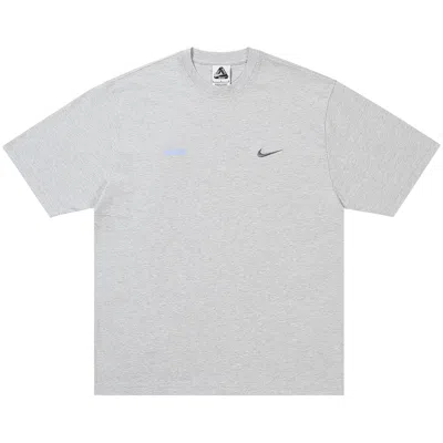 Pre-owned Palace X Nike Font Swoosh T-shirt 'grey Marl' | Men's Size Xl In Gray