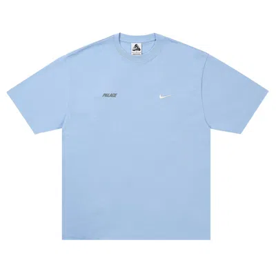 Pre-owned Palace X Nike Font Swoosh T-shirt 'sky Blue' | Men's Size M
