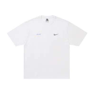 Pre-owned Palace X Nike Font Swoosh T-shirt 'white' | Men's Size L