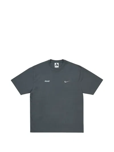 Palace X Nike Logo-print T-shirt In Gray
