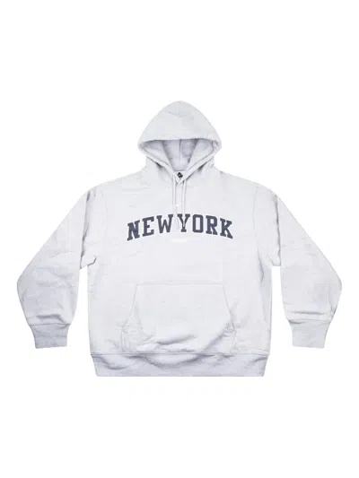 Palace X Nike Long-sleeve Hoodie In Gray