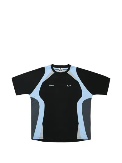 Palace X Nike Panelled Logo-print T-shirt In Black