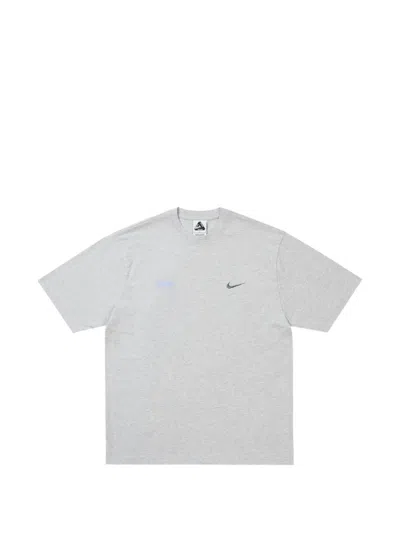 Palace X Nike Swoosh-print T-shirt In Gray