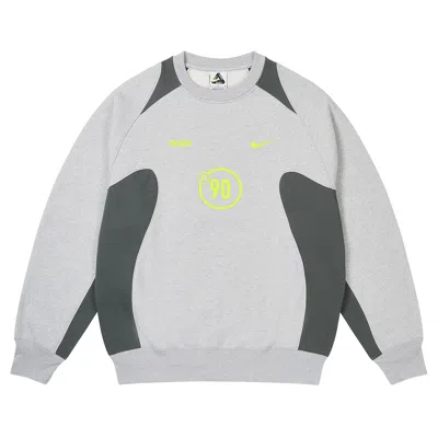 Pre-owned Palace X Nike Total P90 Crew 'grey Marl' | Men's Size S In Gray