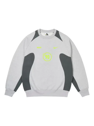 Palace X Nike Total P90 Sweatshirt In Gray
