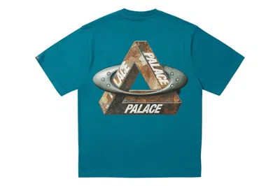 Pre-owned Palace X Oakley T-shirt (fw24) Petrol
