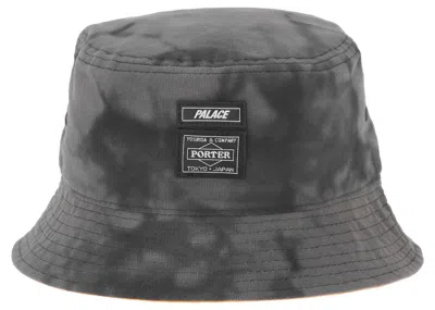 Pre-owned Palace X Porter Bucket Hat In Black Wave Dye