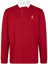 Palace X Ralph Lauren Pieced Rugby Shirt In Red