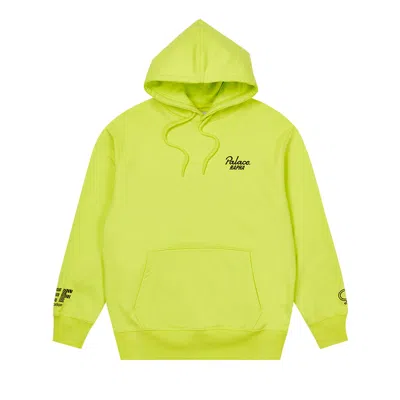 Pre-owned Palace X Rapha Ef Education First Hoodie 'neon Yellow' | Men's Size L