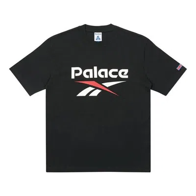 Palace X Reebok Crossover Casual Cozy Round Neck Short Sleeve Unisex Black