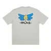 Palace X Slap Magazine Crossover Angel Cartoon Funny Pattern Printing Short Sleeve Unisex Gray In White