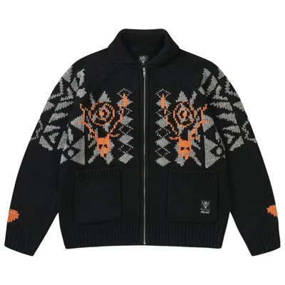 Pre-owned Palace X South2 West8 Cowichan Knit 'black' | Men's Size L
