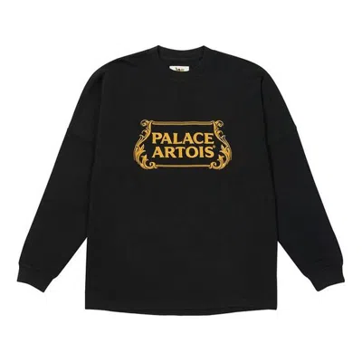 Palace X Stella Artois Crossover Casual Alphabet Long Sleeves Unisex Black