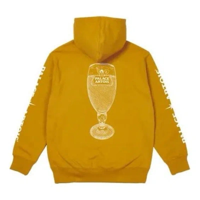 Palace X Stella Artois Fw21 Logo Hoodie 'yellow' In Orange