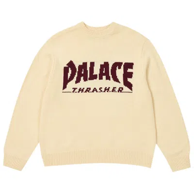 Pre-owned Palace X Thrasher Knit 'off White' In Cream