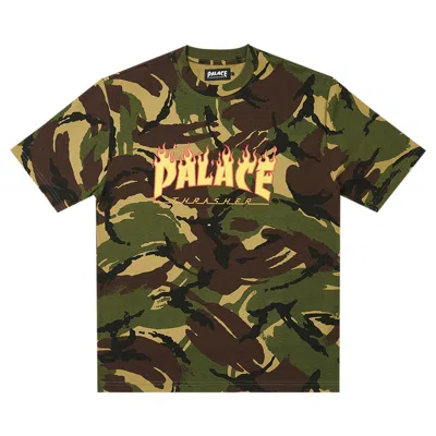 Pre-owned Palace X Thrasher T-shirt 'camo' In Multi-color