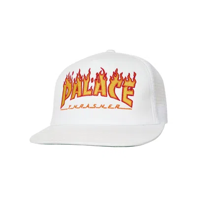 Pre-owned Palace X Thrasher Trucker 'white'