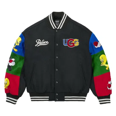 Pre-owned Palace X Ugg Looney Tunes Varsity Jacket 'black' | Men's Size M
