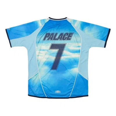 Palace X Umbro Away T-shirt 'dream Sky' In Blue