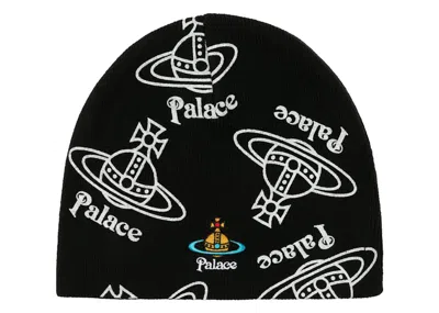 Pre-owned Palace X Vivienne Westwood Jersey Beanie In Black