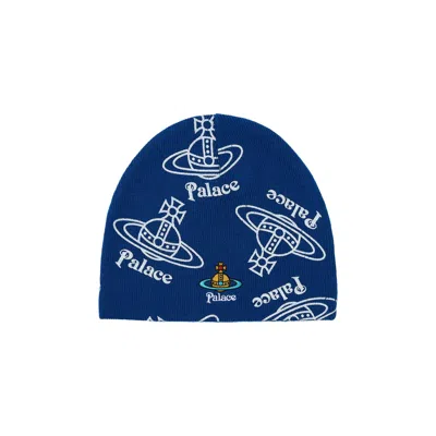 Pre-owned Palace X Vivienne Westwood Jersey Beanie 'indigo' In Blue