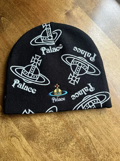 Pre-owned Palace X Vivienne Westwood Palace Vivienne Westwood Jersey Beanie Black