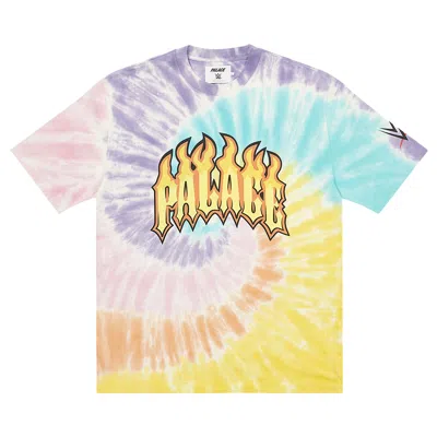 Pre-owned Palace X Wwe Dude T-shirt 'tie-dye' In Multi-color