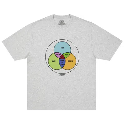 Pre-owned Palace Zen Diagram T-shirt 'grey Marl' | Men's Size L In Gray