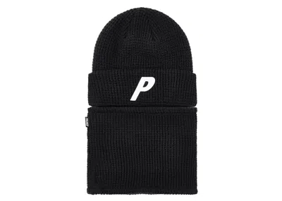 Pre-owned Palace Zip Off Facewarmer P Beanie In Black
