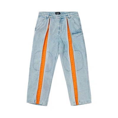 Pre-owned Palace Zipped Flight Trouser 'stone Wash' In Blue