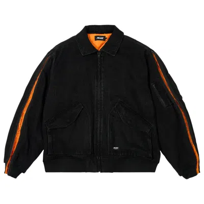 Pre-owned Palace Zipped Ma-1 Bomber Jacket 'black' | Men's Size L
