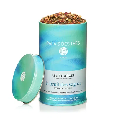 Palais Des Thes Les Sources By The Sea, Escape Organic Sensorial Herbal Tea, 4.9 Oz. In Blue