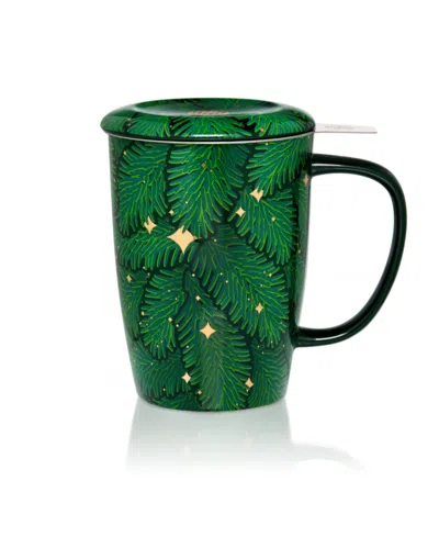 Palais Des Thes Holiday Edition Tea Infuser Mug 13.5oz In Green