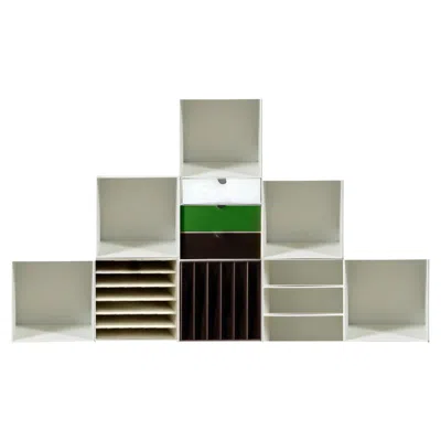 Pre-owned Palaset Vintage  Palanox Modular Storage Box Set Of 10, White, Finland, 1972 In Gray
