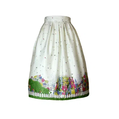 Palava Women's Green / White Ada Skirt - Chelsea Flower Show In Green/white